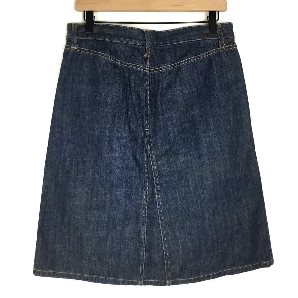 GAP Vintage Y2K Denim Jean Skirt Flare Western Rodeo Cowgirl 100% Cotton Size 6